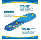 Dr. Scholl's Ultra Thin Insoles with Massaging Gel Foot Feet Heel Arch Support Women Size 6-10