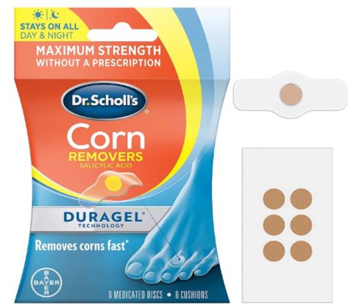 Dr. Scholl's 6-PC Corn Calluse Remover with Salicylic Acid Duragel Technology