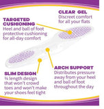 Dr. Scholl's Clear Cushioning Insoles Gel for Flats Women Size 6-10