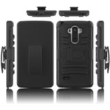 EC Armor Case for LG G Stylo G4 Stylus Kickstand Locking Belt Swivel Clip