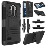 EC Armor Case for LG G Stylo G4 Stylus Kickstand Locking Belt Swivel Clip