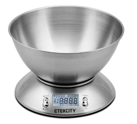 Etekcity 5kg Digital Food Kitchen Bowl Temperature Timer Weighing Scale