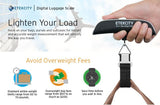 Etekcity Digital Hanging Portable Luggage Scale Temperature Sensor 110 Lbs