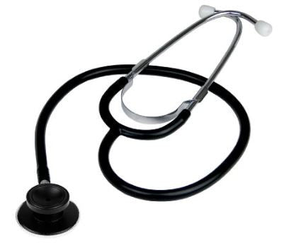 Everdixie First Aid Dual Head Stethoscope, Black