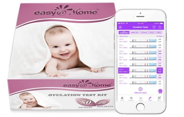 Easy at Home 50 Ovulation Test Strips and 20 Pregnancy Test Strips Combo Kit