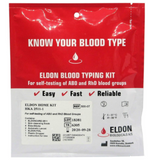 Eldoncard 504-18 Home Blood Type Test Kit with Lancet Cleansing Swab