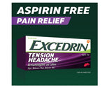 Excedrin Tension Headache Aspirin Free for Head Neck Shoulder Pain Relief 100 Caplets