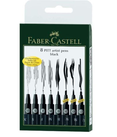 Faber Castell FC167137 8-PC Wallet Pitt Artist Pen Nibs Set