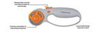 Fiskars 45mm Contour Rotary Cutter Fabric Paper Vinyl Cutting