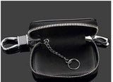 Ford Black Leather Car Key Chain Coin Holder Keychain Wallet Bag