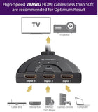 Fosmon HD1831 3-Port HDMI Switch Splitter 1080p Pigtail Cable