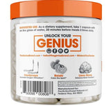 Genius Mushroom for Energy Clarity Immune System Booster & Nootropic Brain Supplement 90 Capsules