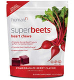 HumanN SuperBeets Heart Chews Helps Support Healthy Blood Flow Circulation, Blood Pressure, Energy 60-Count