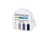 Hydrion Chlorine Test Strips Paper Dispenser for Sanitizer Solutions with Refill 10-200 ppm