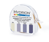 Hydrion Chlorine Test Strips Paper Dispenser for Sanitizer Solutions with Refill 10-200 ppm