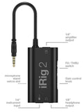 IK Multimedia iRig 2 Guitar Interface Adaptor for iPhone iPad Mac Android