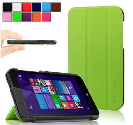 Infiland Tri-Fold Leather Case for HP Stream 7 Tablet Black Case