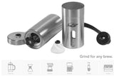 JavaPresse Stainless Steel Manual Burr Coffee Grinder with Adjustable Setting