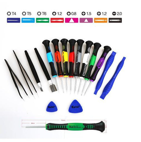 Kaisi 16-pc iPhone 4 5 6 Android Cell Phone Pry Repair Tool Kit Screwdriver