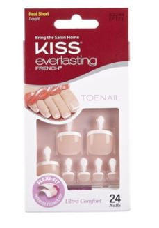Kiss USA 24-PC Everlasting French Artificial Toenails
