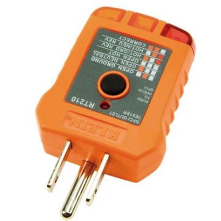 Klein Tools RT210 AC Electrical Outlet Wire Detection Detector GFCI Receptacle Tester