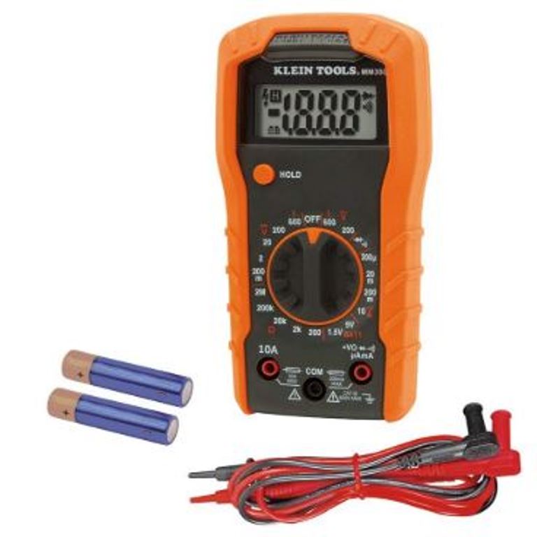 Klein Tools MM300 Digital Manual-Ranging Multimeter Batteries Diodes Continuity Test