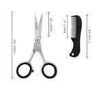 Kovira 1-PC 4.5-Inch Beard Mustache Facial Face Hair Trimming Grooming Cutting Scissor Shears