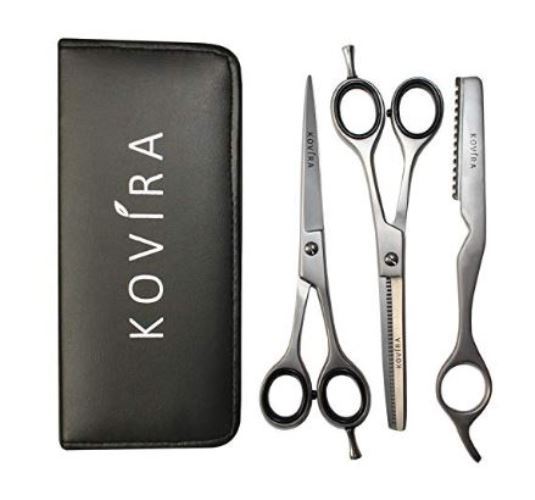 Kovira 3-PC 6.5 Inch Barber Hair Shears Cutting Trimming Styling Scissors