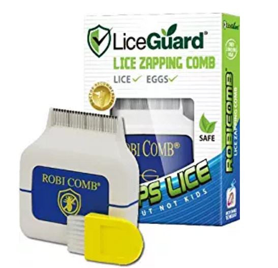 LiceGuard RobiComb Electronic Flea Tick Lice Zapper Zapping Comb Brush