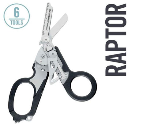 Leatherman Raptor Emergency Response Shears Strap Ring Cutter Ruler Oxygen Tank Wrench Glass Breaker