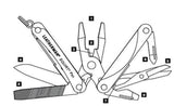 Leatherman Squirt PS4 9-in-1 Multi-Tool Pocket Knife Red