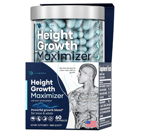 Lilymoon Height Growth Maximizer Grow Taller Increase Height Supplement Pills for Teens Adults 60ct
