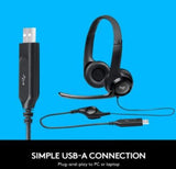 Logitech H390 USB Hands-Free Call Center Binaural Headset