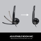 Logitech H390 USB Hands-Free Call Center Binaural Headset