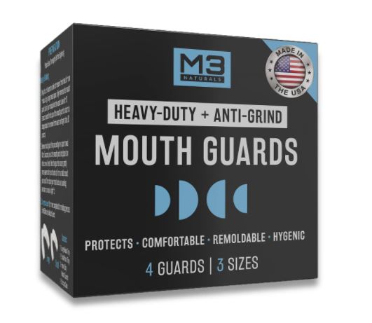 M3 Naturals 4-PC Mouth Dental Guard Teeth Clenching Grinding Bruxism Mouthpiece