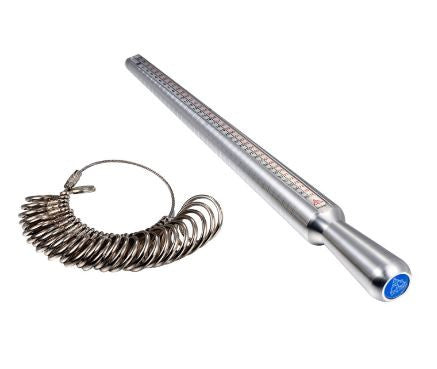 Mudder 27-PC Ring Mandrel Sizer Gauge Finger Sizing Measuring Stick Tool