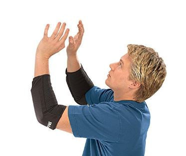Mueller USA 4525 Elbow Pads Volleyball Basketball One Size Pair Black