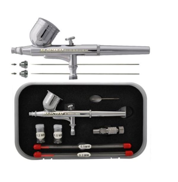 Master Airbrush G222 Dual-Action Gravity Feed Spray Painting Gun