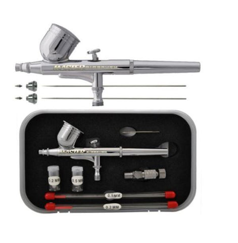 Master Airbrush G222 Dual-Action Gravity Feed Spray Painting Gun