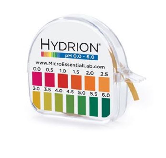 Hydrion Brilliant 15-FT 0 - 6 pH Range Acid Test Litmus Paper Dispenser