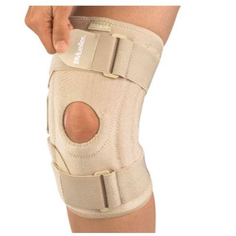 Mueller USA Open Patella Adjustable Knee Stabilizer Brace Support Beige