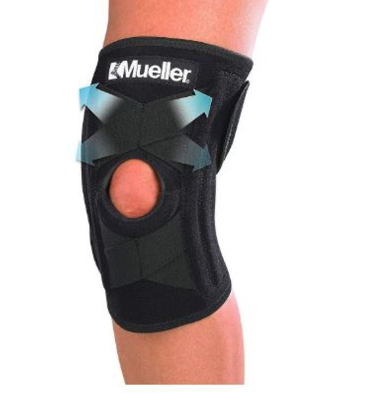 Mueller USA Self-Adjusting Adjustable Knee Stabilizer Brace Support Black