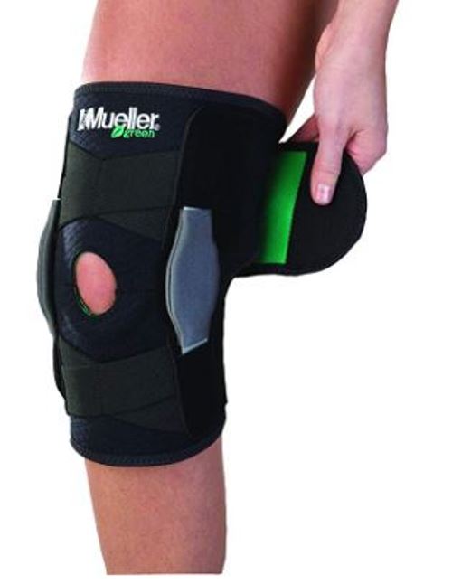 Mueller USA Green Adjustable Hinged Knee Brace Support Black
