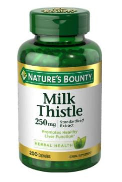 Nature's Bounty Milk Thistle 250mg 200 Natural Capsules