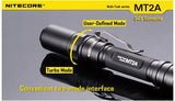 Nitecore MT2A 345 Lumens LED Flashlight with Holster 2xAA