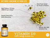 NatureWise Vitamin D3 5,000 IU Supplement for Muscle Bone Health Immune Support 125 Mcg 360 Softgel