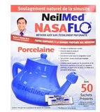 NeilMed Nasaflo Natural Sinus Relief Neti Pot with 50 Premixed Packets