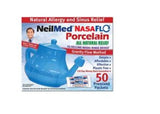 NeilMed Nasaflo Natural Sinus Relief Neti Pot with 50 Premixed Packets