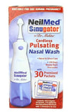 NeilMed Sinugator Cordless Pulsating Nasal Wash with 30 Premixed Packets