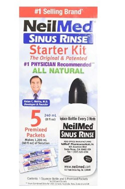 NeilMed Sinus Rinse Starter Kit for Nasal Dryness Congestion Symptoms